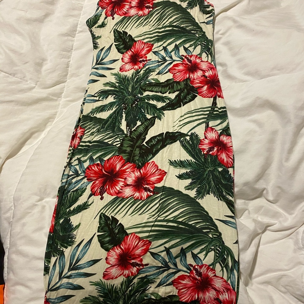 Hawaii Print Bellow knee dress